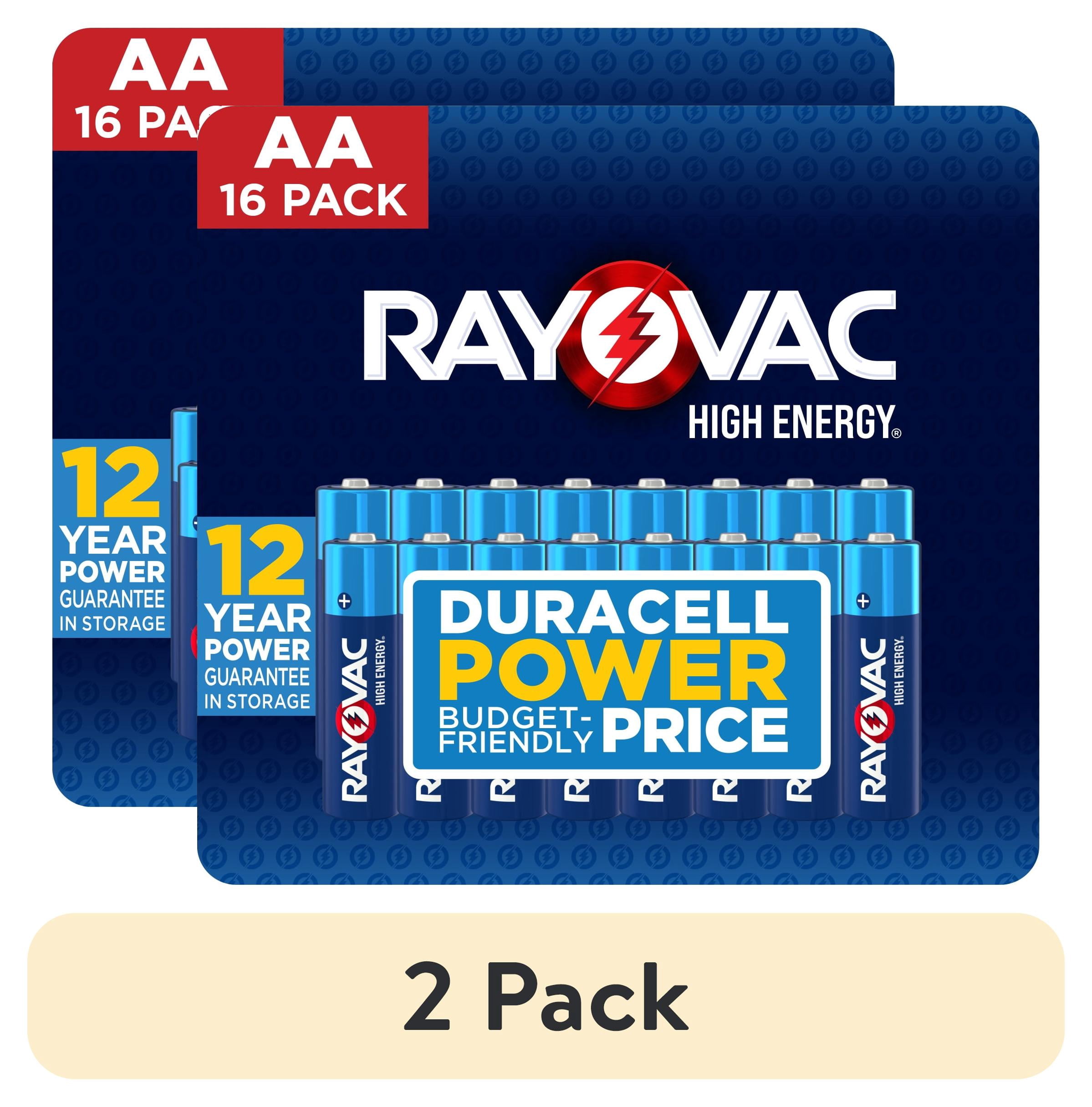 (2 pack) Rayovac High Energy AA Batteries (16 Pack), Double A Batteries