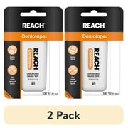 2 pack Reach Dentotape Extra Wide Waxed Dental Floss, Unflavored, 100 Yards