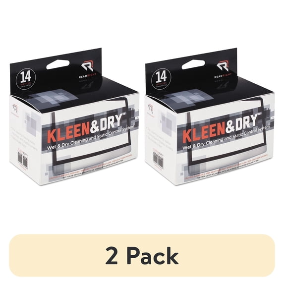 (2 pack) Advantus Kleen And Dry Screen Cleaner Wipes, Box Of 14