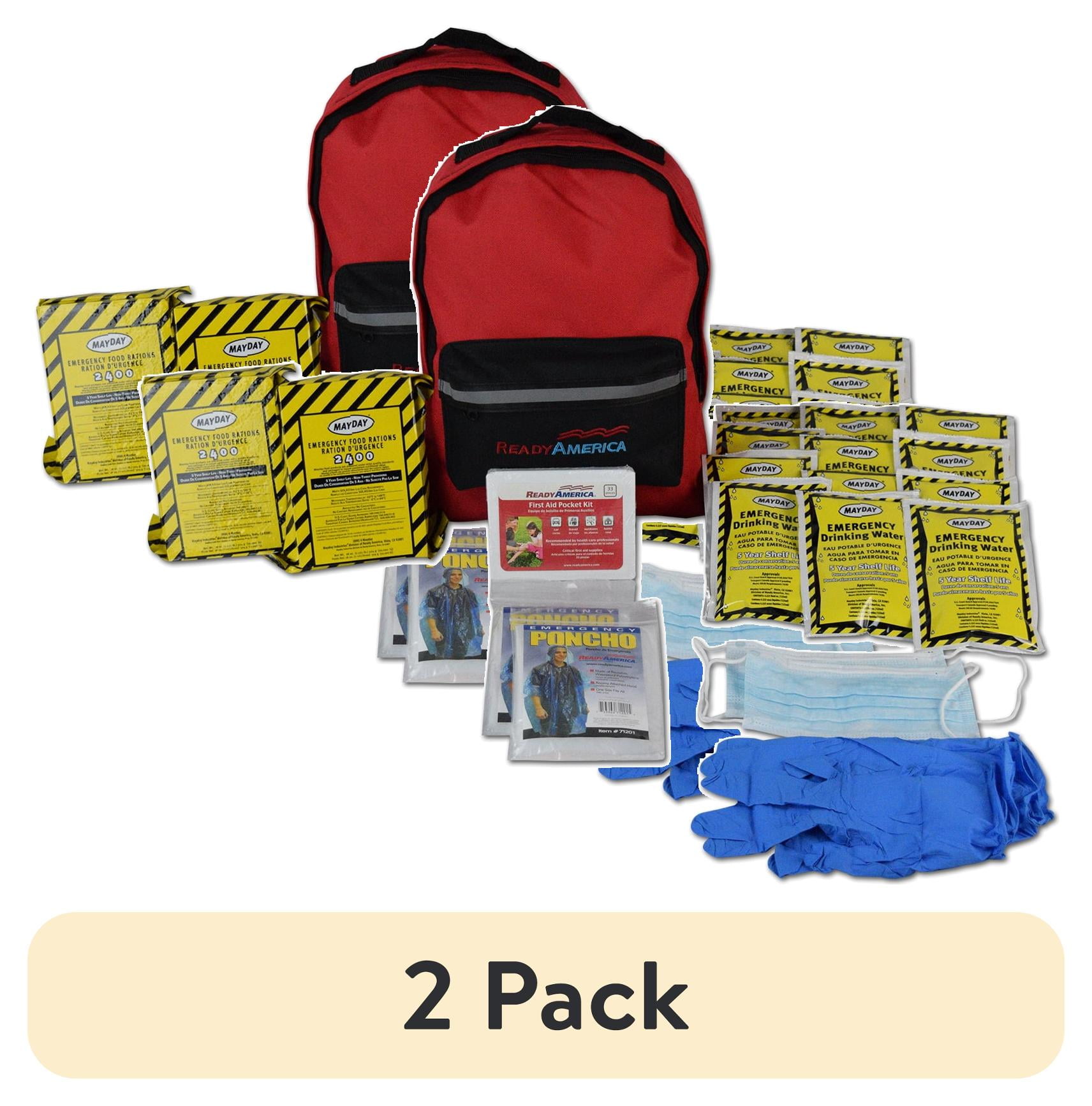 Ready America Red 2-Person 3-Day Emergency Survival Kit