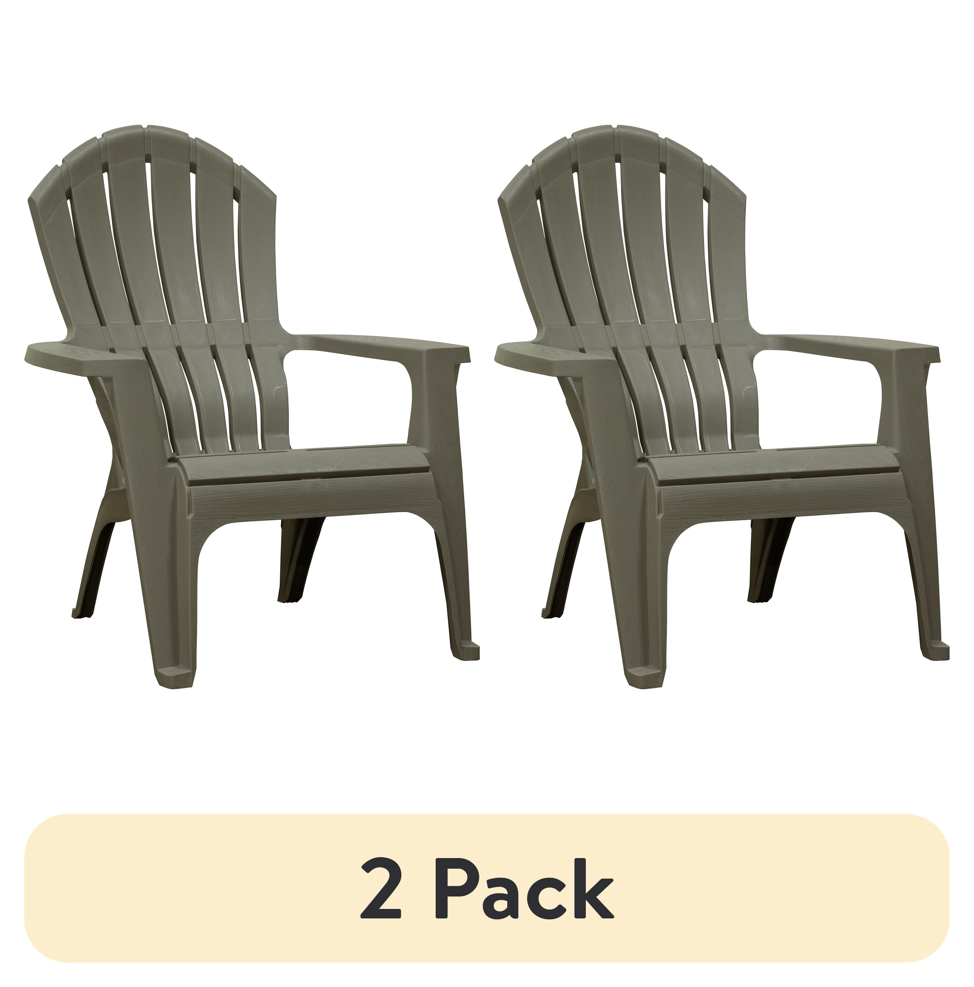 2 pack) Real Comfort Outdoor Resin Stackable Adirondack Chair