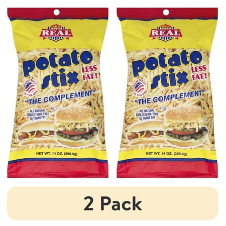 (2 pack) Real Potato Stix Snack Chips, 14 oz Bag
