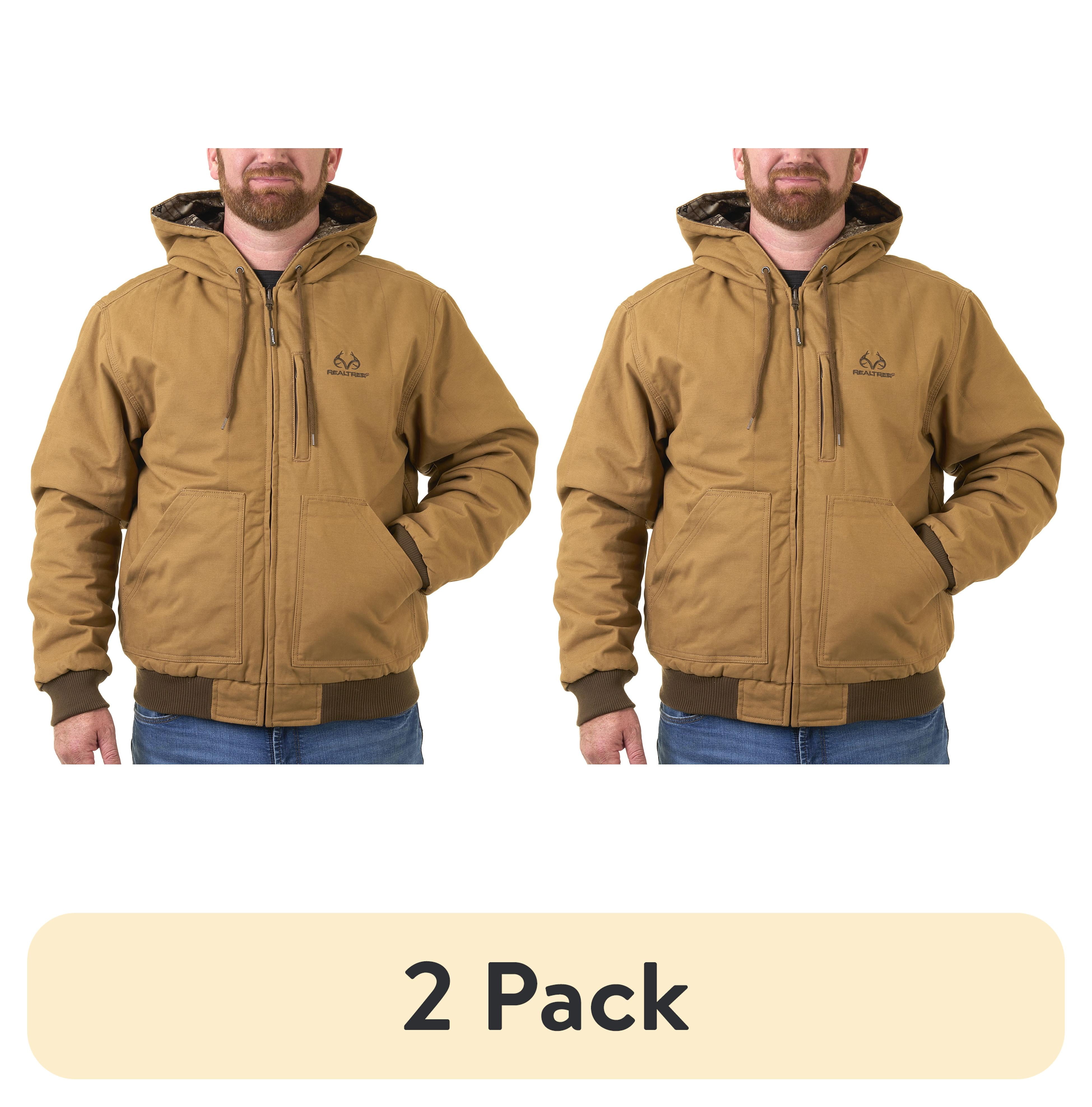 2 pack) Realtree APX Men's Reversible Work to Hunt Jacket, Bomber