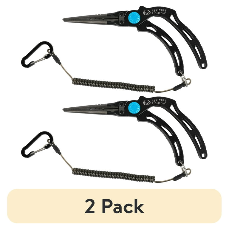 Realtree Fishing 8-inch Pistol Grip Pliers with Titanium Jaws and