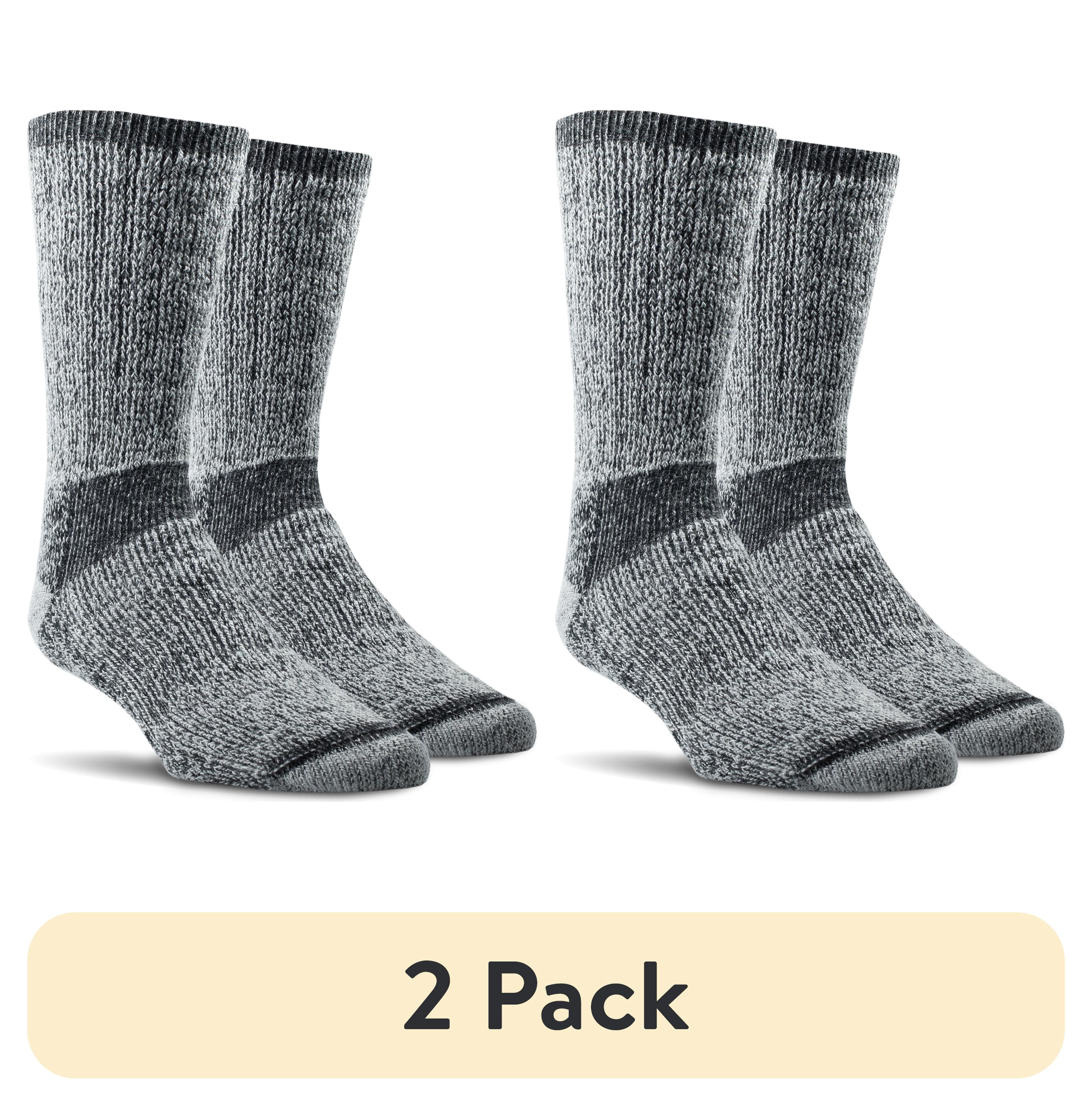 (2 pack) Realtree® Men's 2-Pair Thermal Socks with Polygiene® for Odor Protection (Gray, Size X-Large)