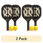 2 pack Recruit by ONIX Wood Pickleball Starter Set for All Ages and Levels to Learn to Play, Black
