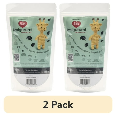 (2 pack) Red Heart Amigurumi Crochet Kit, Bridget the Giraffe