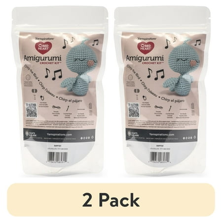 (2 pack) Red Heart Amigurumi Crochet Kit, Chirp the Bird