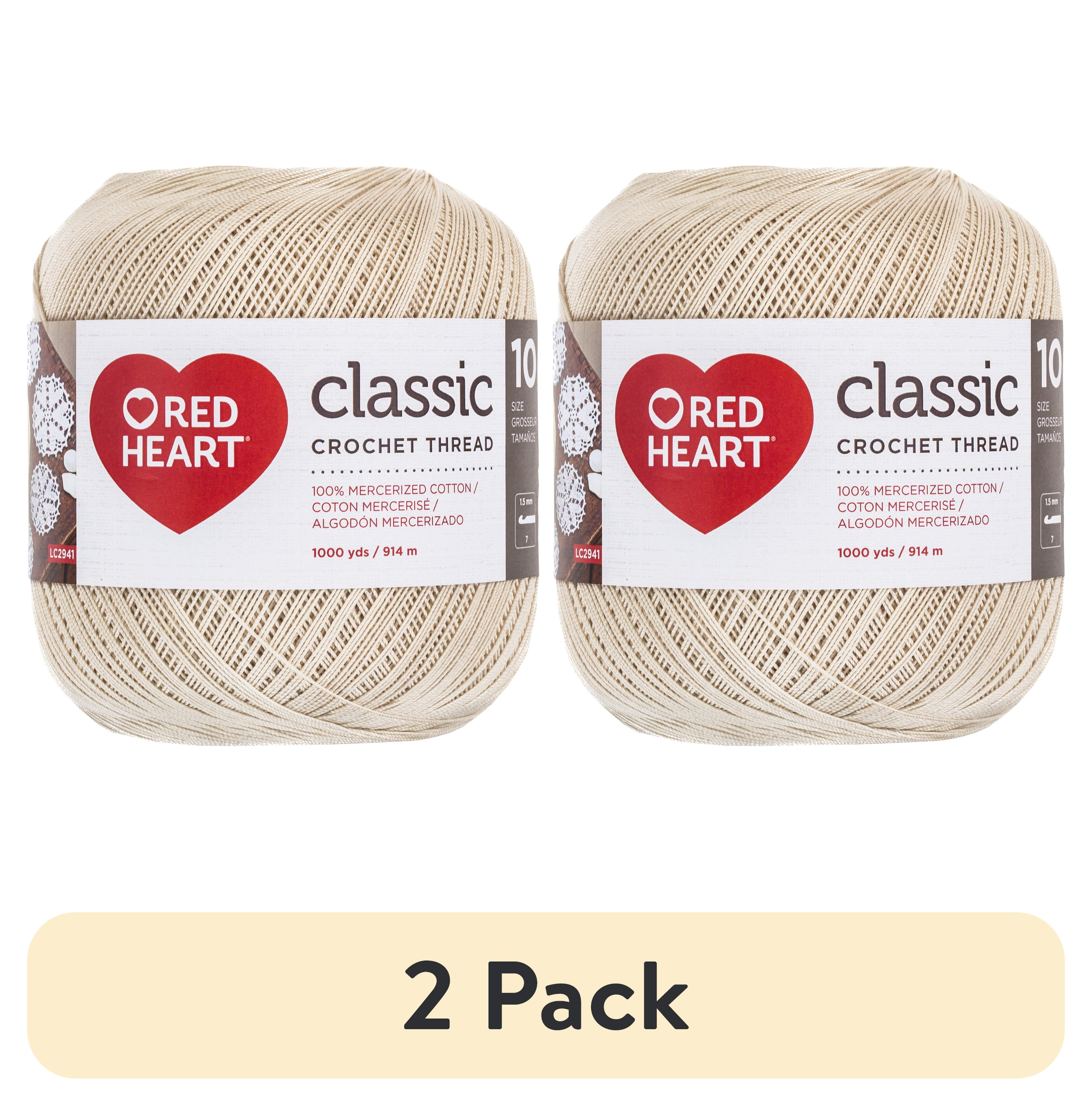 Red Heart® Classic White Cotton Yarn, 1000 Yds Size 10 - Walmart.com