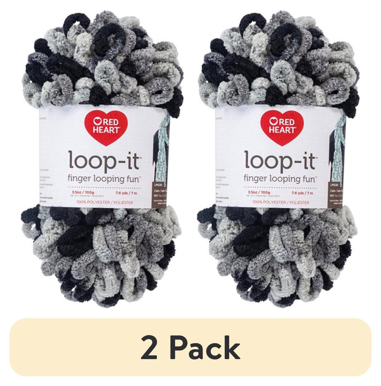 (2 pack) Red Heart E884-9314 Loop it Yarn - School of Rocks - Walmart.com