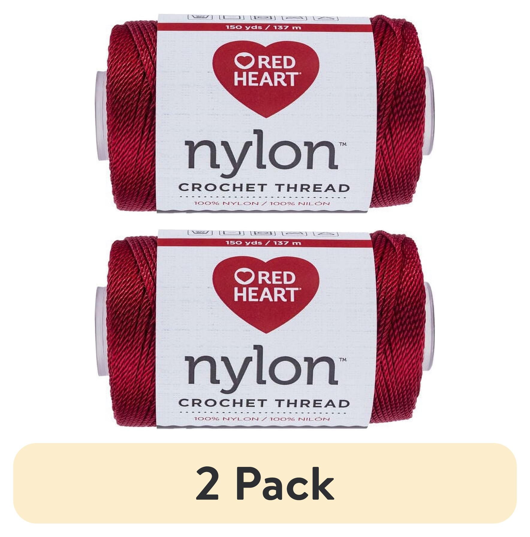 (2 pack) Red Heart Nylon Red Yarn, 150 Yds, Size 18 - Walmart.com
