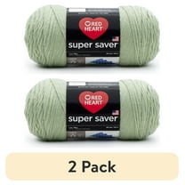 (2 pack) Red Heart® Super Saver® 4 Medium Acrylic Yarn, Frosty Green 7oz/198g, 364 Yards