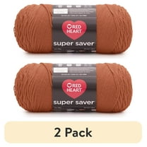 (2 pack) Red Heart® Super Saver® 4 Medium Acrylic Yarn, Sienna 7oz/198g, 364 Yards