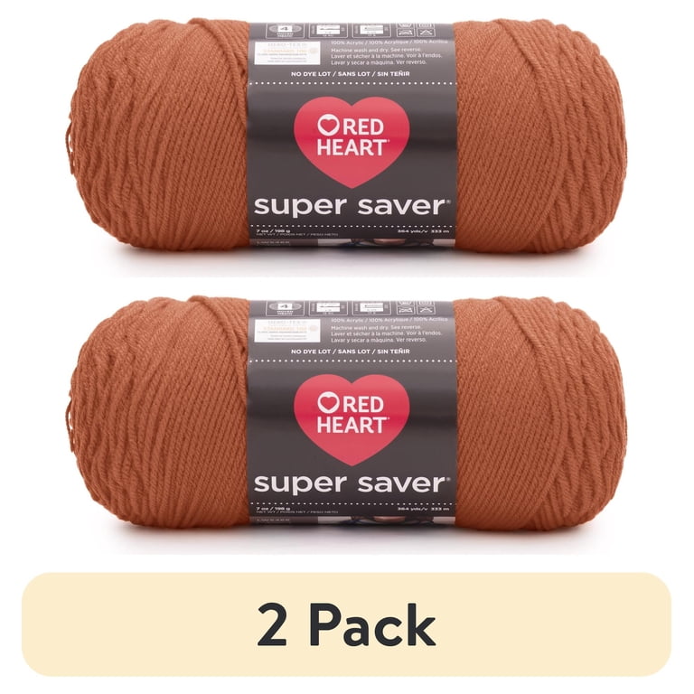 2 pack) (2 pack) Red Heart® Super Saver® 4 Medium Acrylic Yarn