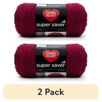 (2 pack) Red Heart® Super Saver™ #4 Worsted Acrylic Yarn, Burgundy 7oz/198g 364yd