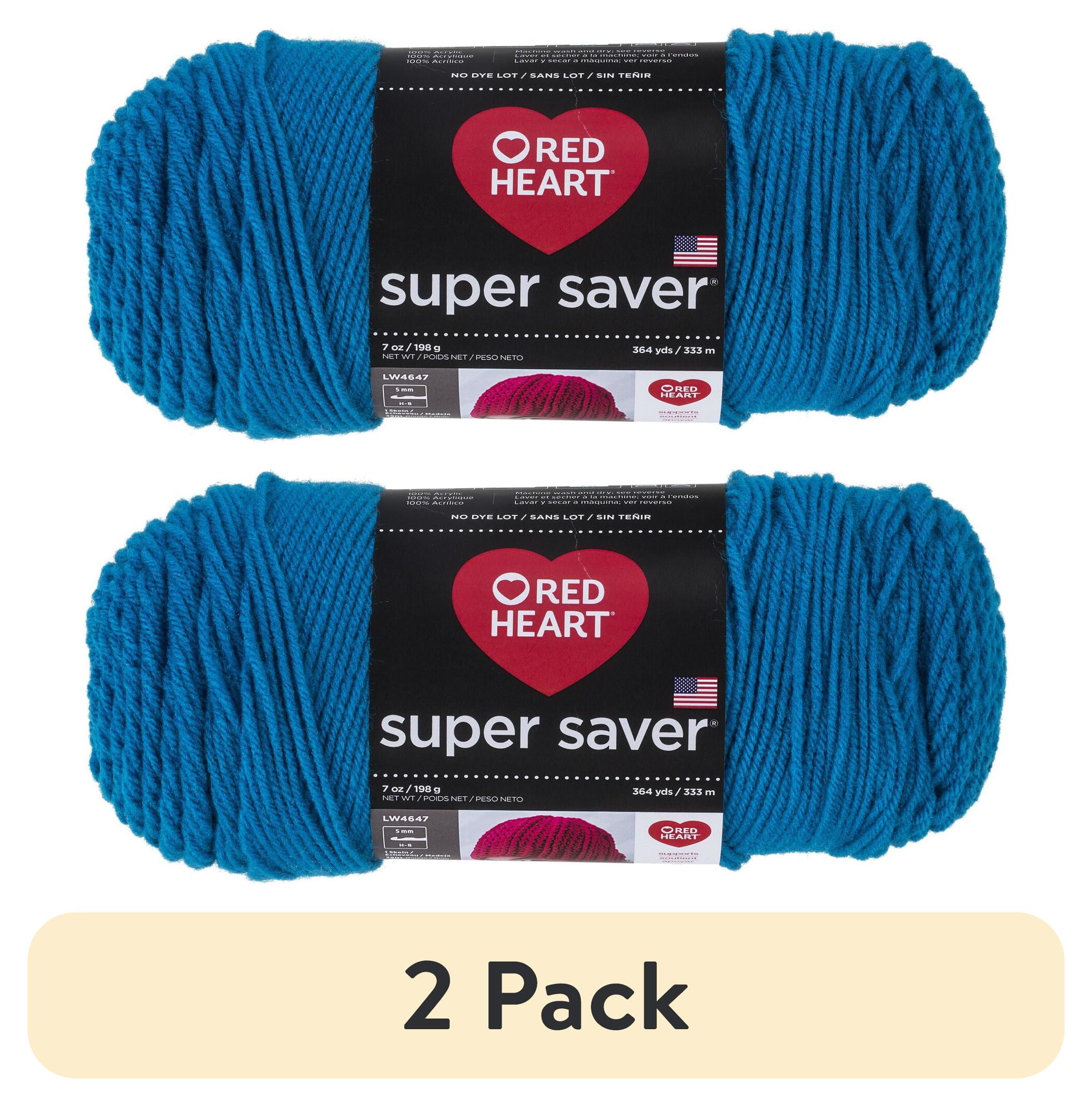 (2 pack) Red Heart® Super Saver™ #4 Worsted Acrylic Yarn, Pool 7oz/198g 364yd