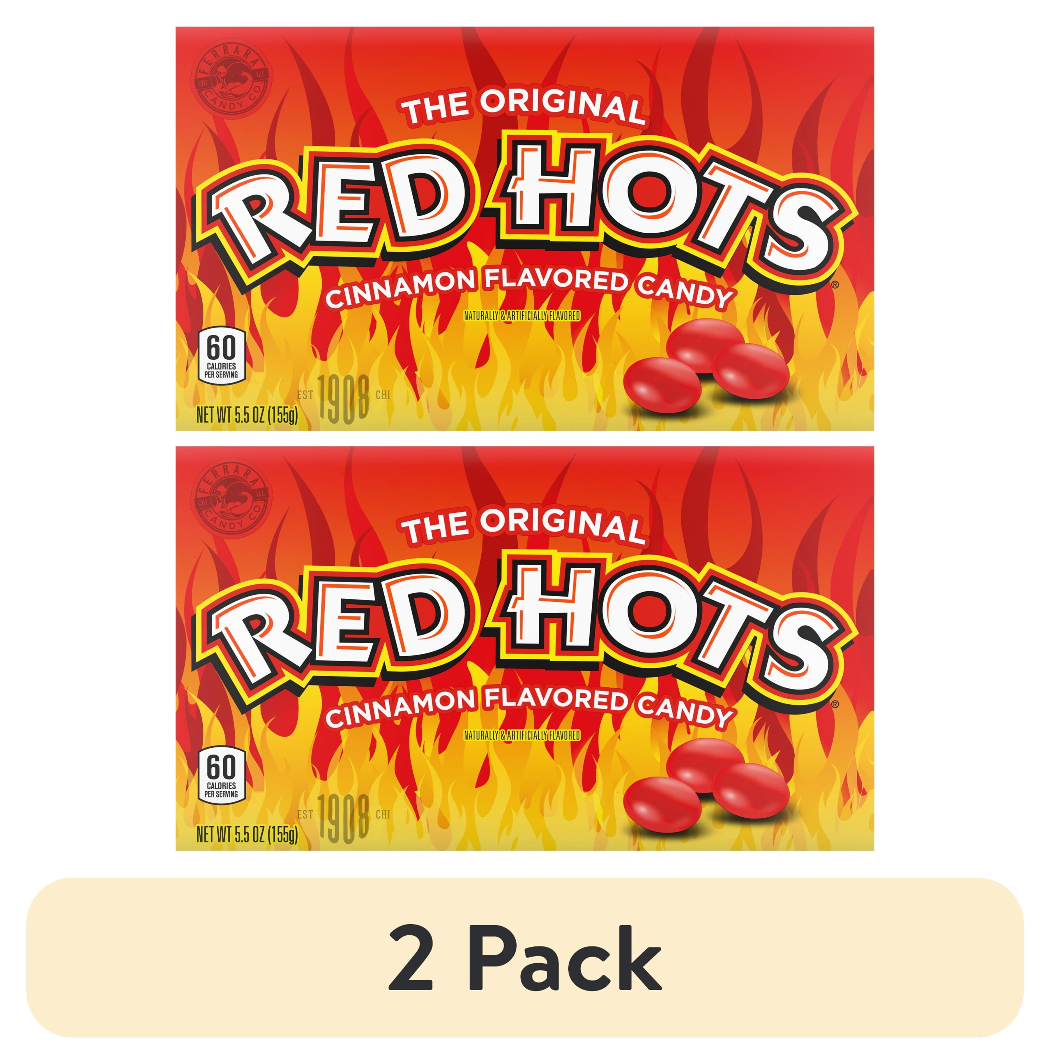 2 pack) Red Hots Original Cinnamon Flavored Candy, Theater Box