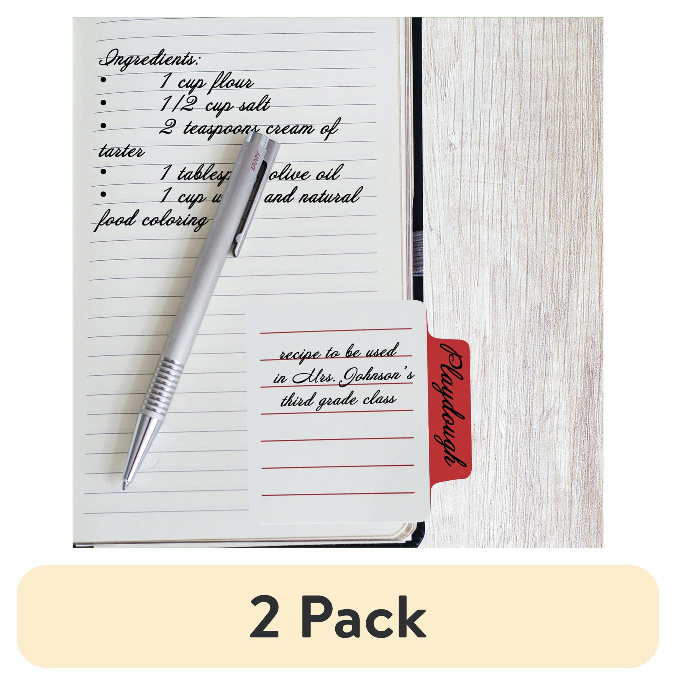 (2 pack) Redi-Tag Tabbed Divider Notes - Ruled 100/Pkg-Mini - White ...