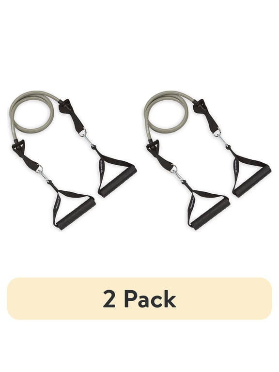 (2 pack) Reebok Delta Sure Grip Resistance Cord, Medium, Red