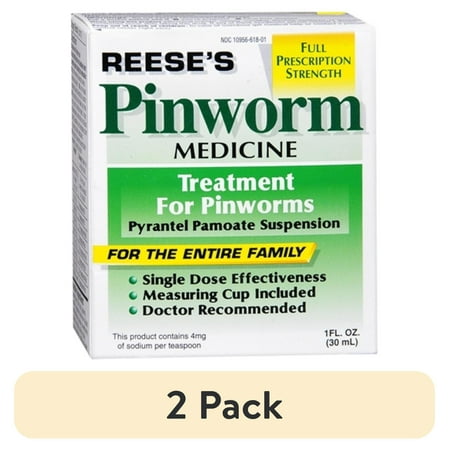 (2 pack) Reese's Pinworm Medicine 1 oz