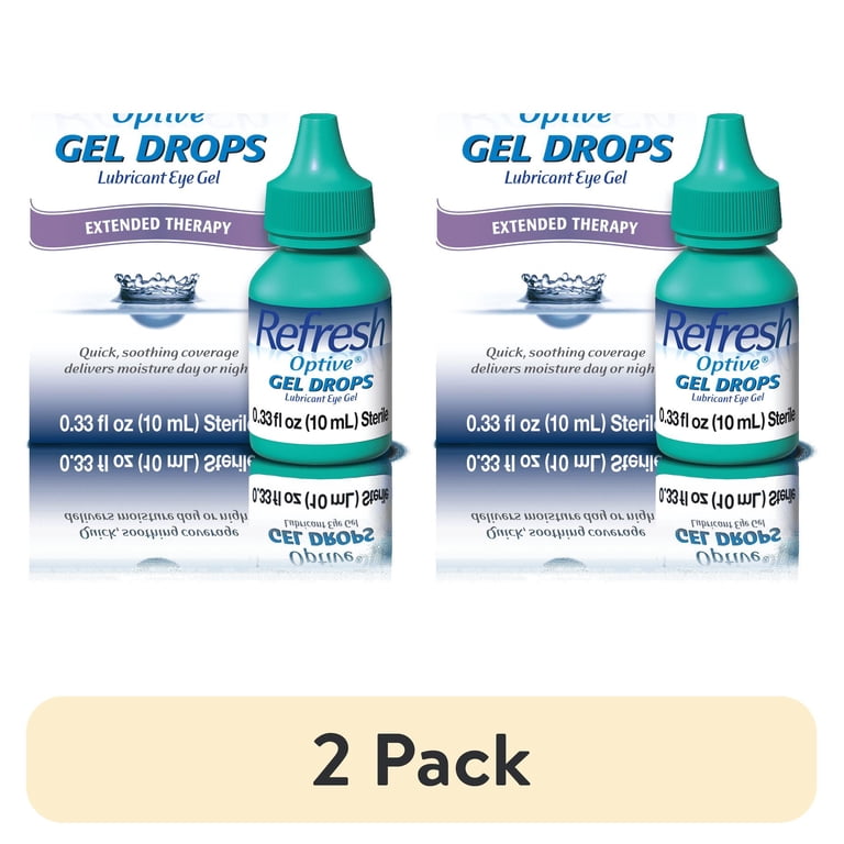 2 pack) Refresh Optiv Gel Drops Lubricant Eye Gel, Extended Therapy, 0.33  fl oz - Walmart.com