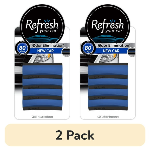 (2 pack) Refresh Your Car! Contour Vent Stick Car Air Freshener - 4 Count (New Car Scent)