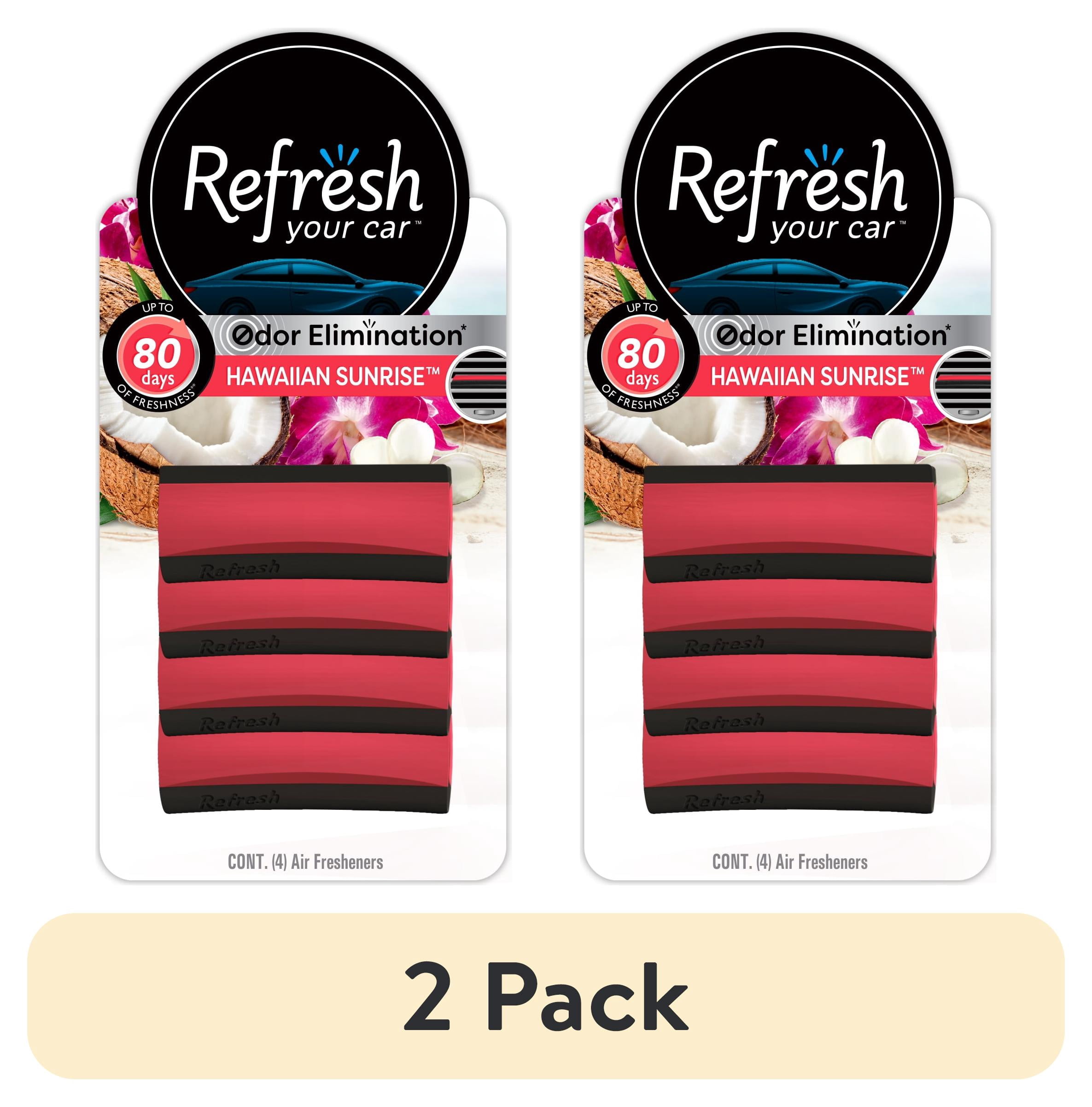(2 pack) Refresh Your Car! Hawaiian Sunrise Contour Vent Stick Car Air Freshener - 4 Ct