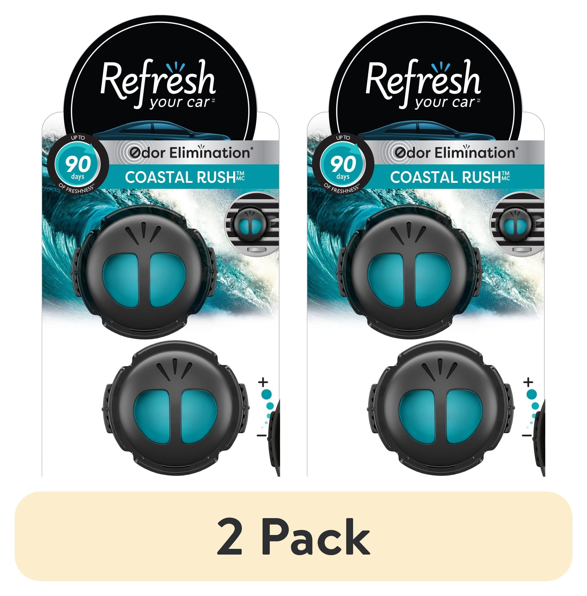 Diffuser Pack (2 pack) Refresh Your Car Mini Diffuser Car Air Fresheners, Coastal ...