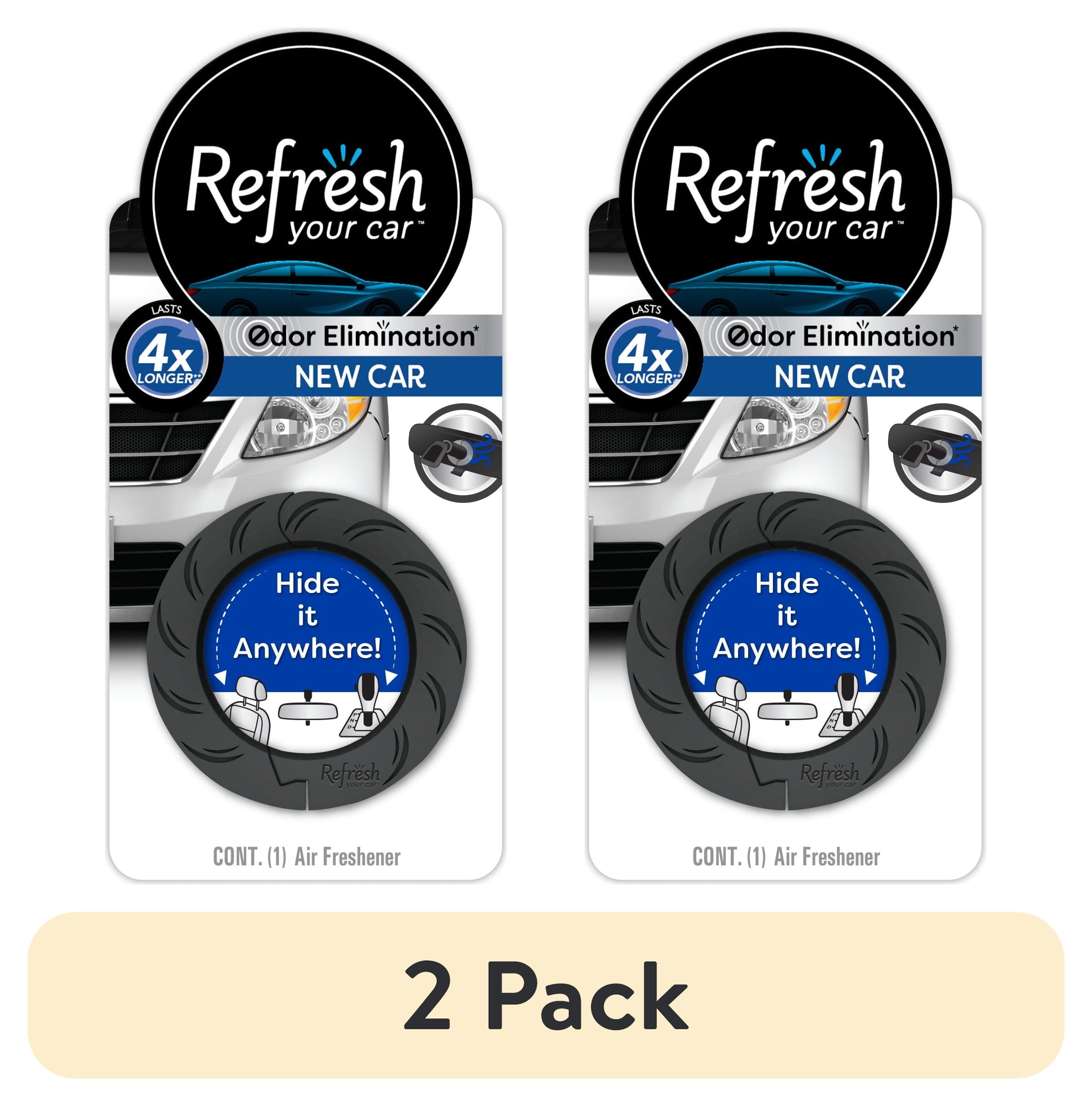 (2 pack) Refresh Your Car! Auto Hanging Air Freshener (New Car Scent, 1 Pack)