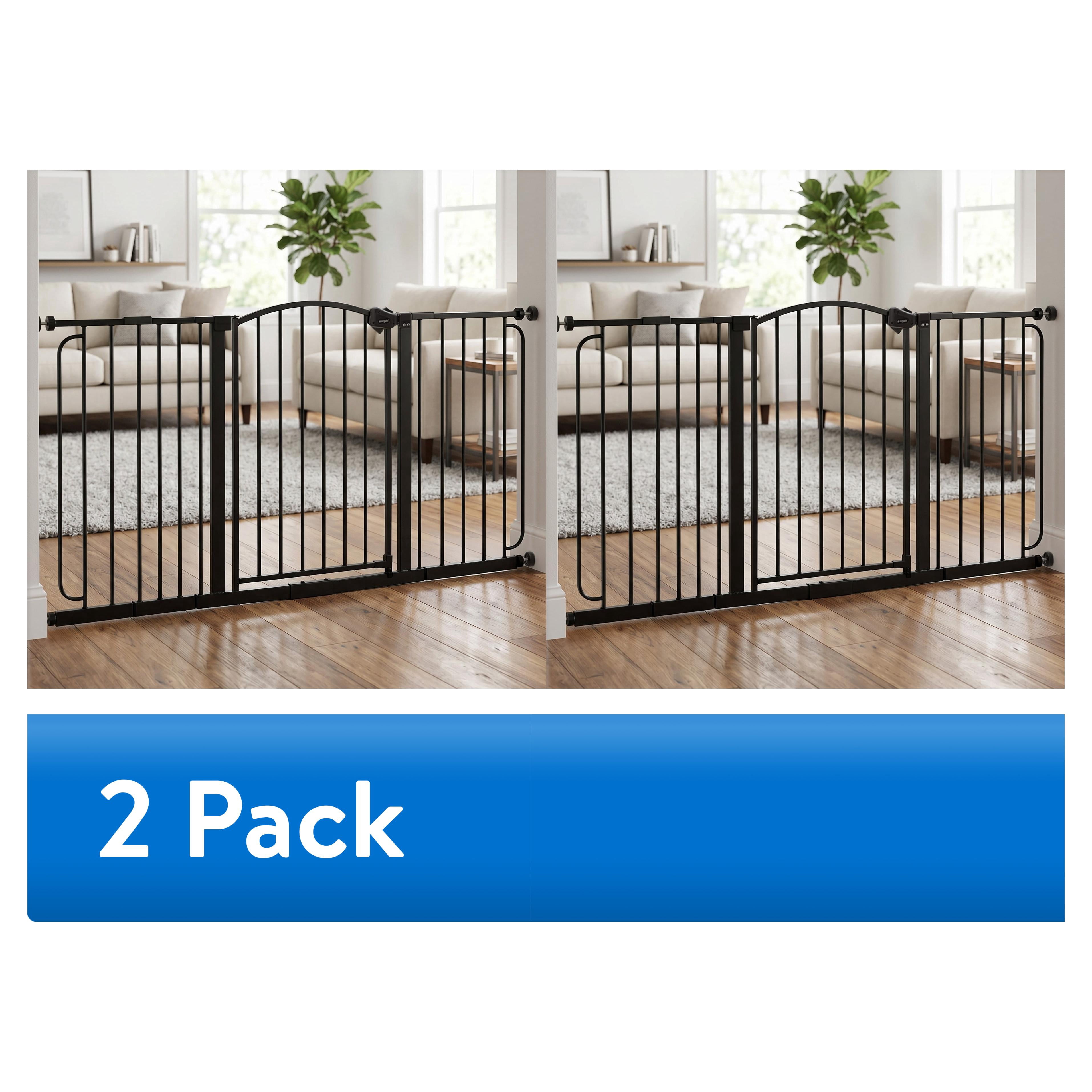 (2 pack) Regalo 58" Extra Wide Arched Decor Walk-Through Baby Safety Gate, Fits 30.5-58", Bronze