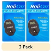 2 pack ReliOn A1C Self Test System
