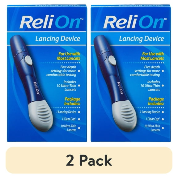(2 pack) ReliOn Lancing Device