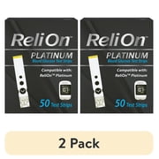 (2 pack) ReliOn Platinum Blood Glucose Test Strips, 50 Count