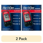 2 pack ReliOn Premier CLASSIC Blood Glucose Monitoring System