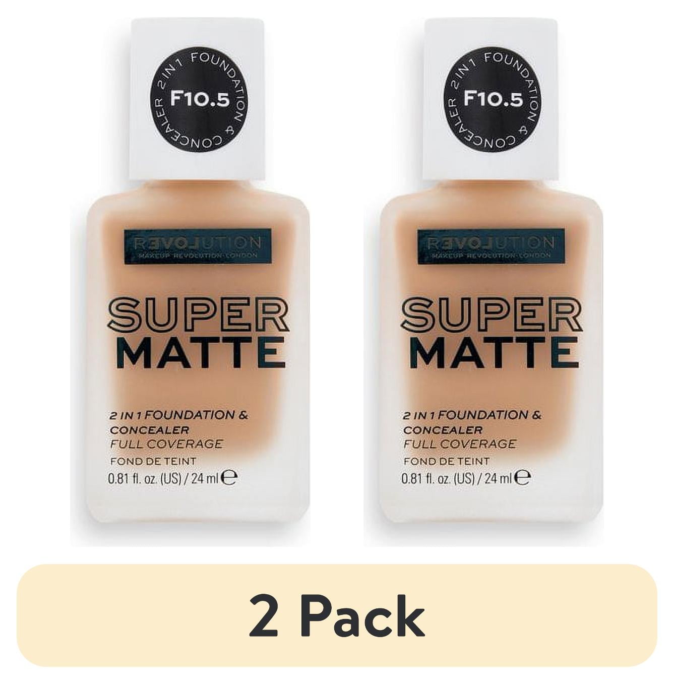 (2 pack) Relove by Revolution Supermatte Foundation F10.5