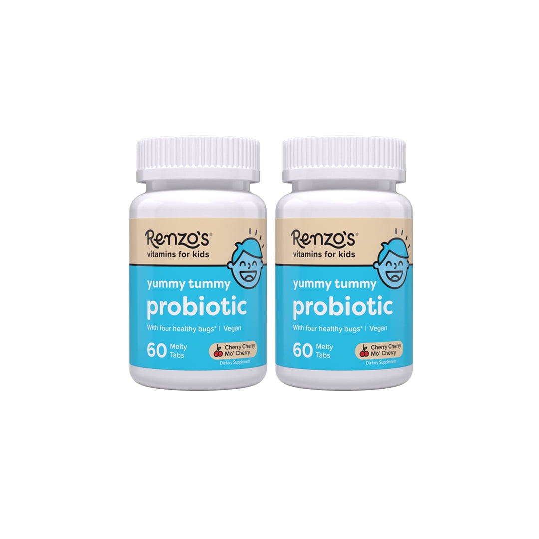 2 pack) Renzo's Vitamins Kids Probiotics, Yummy Tummy Probiotic