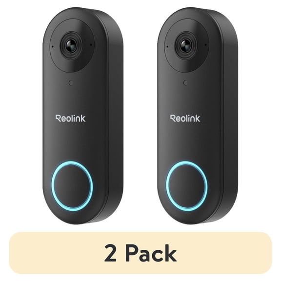 (2 pack) Reolink 5MP Video Doorbell Wi-Fi Camera with Chime, Hardwired, Person/Package Detection, 2-Way Talk
