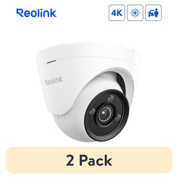 (2 pack) (2 pack) Reolink CX820 4K 8MP PoE IP Dome Security Camera ...