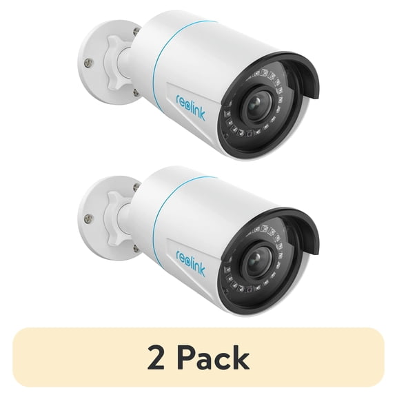 (2 pack) Reolink 5MP Outdoor PoE Security IP Camera, Smart Human/Vehicle Detection, Smart Playback, Timelapse, Night Vision, Audio Record, Work with Smart Home, RLC-510A