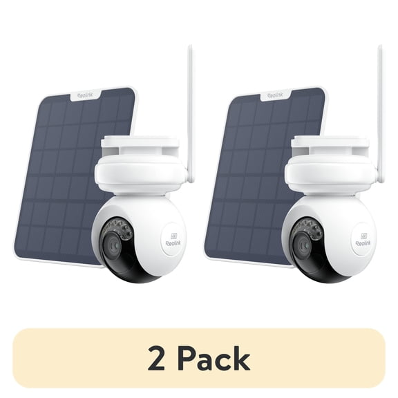 (2 pack) Reolink Altas PT Ultra 4K Wireless Solar Security Camera, 360° Pan Tilt Auto-Tracking, Dual-Band WiFi 6, 500-Day Battery Life, ColorX Night Vision, 10s Pre-Recording, Smart AI Detection