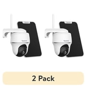 2 pack Reolink Argus PT Solar Panel, 5MP Pan Tilt Outdoor Security Battery-Powered 2.4/5GHz Wifi Camera, Smart Person/Vehicle Detection, 2-Way Audio