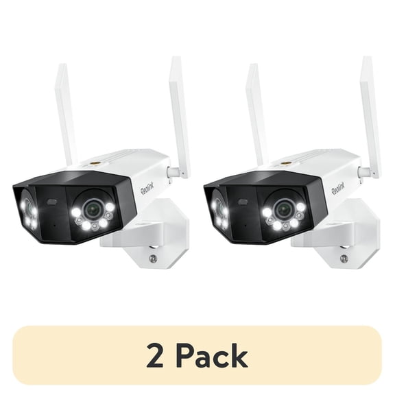 (2 pack) Reolink Duo 3 WiFi 16MP Wifi 6 Plug-in Camera with 180° Panorama,Motion Track Spotlight Night Vision