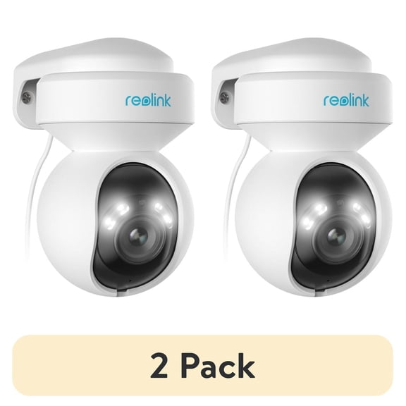 (2 pack) Reolink E1 Outdoor Pro 4K PTZ WiFi Camera, 3X Optical Zoom, Auto Tracking, AI Detection, Hardwired