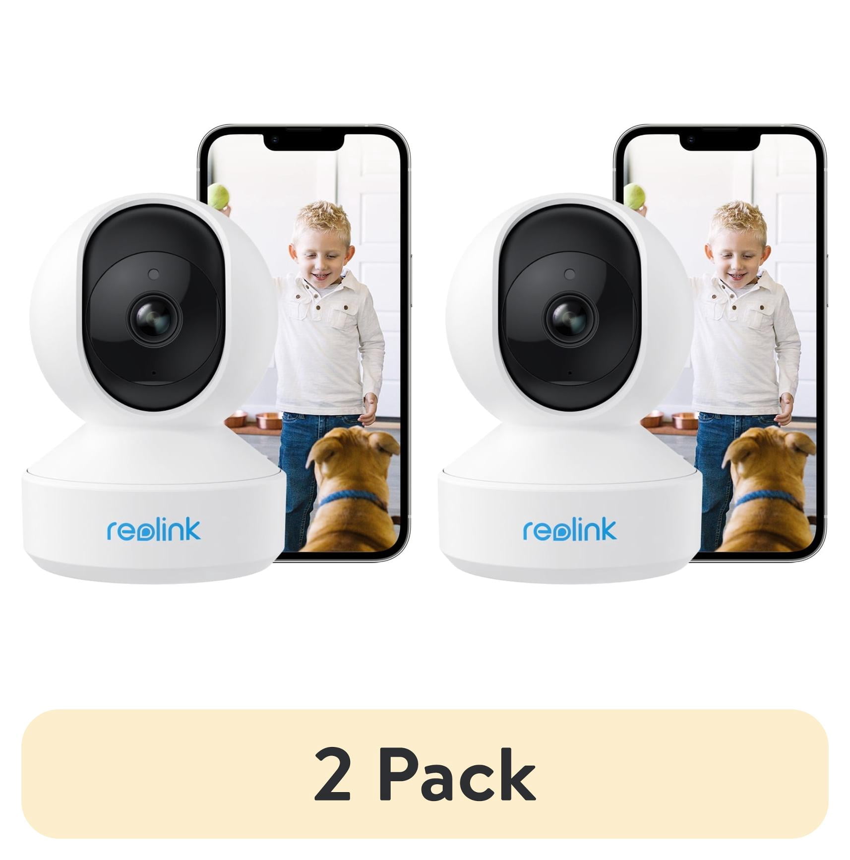 (2 pack) Reolink E1 Pro 5MP Plug-in Wi-Fi Home Security Camera, Baby ...