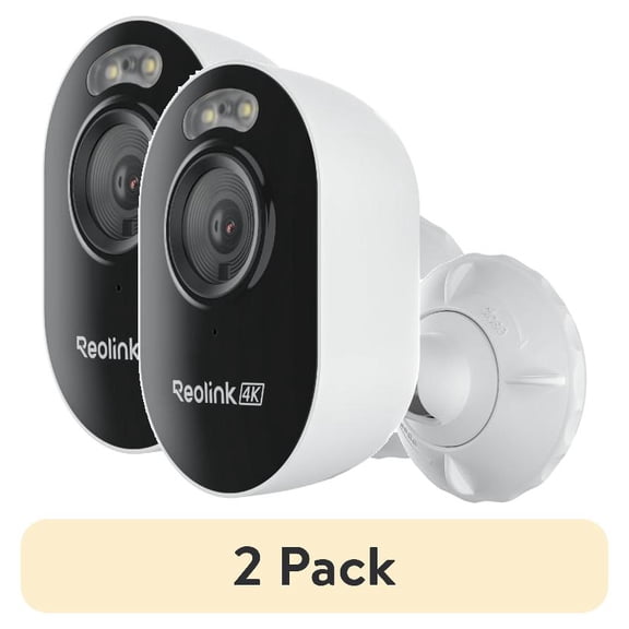 (2 pack) Reolink Lumus Pro 4K 8MP Plug-in Wi-Fi Security Camera, Color Night Vision, Smart Detection, F1.6 Super Aperture