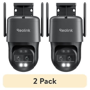 (2 pack) Reolink TrackMix Wi-Fi 4K Dual-Lens PTZ Gray Security Camera, Auto Tracking, Color Night Vision, Smart Detection