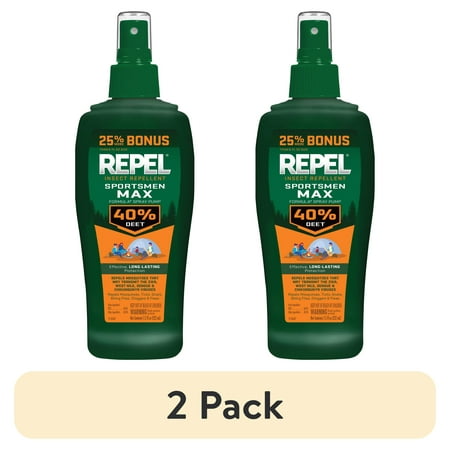 (2 pack) Repel Insect Repellent Sportsmen Max Formula Pump Spray w/ 40% Deet, 7.5 Ounces