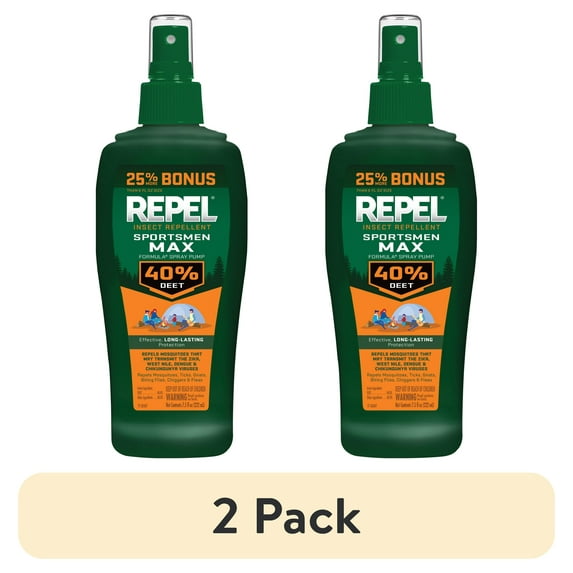 (2 pack) Repel Sportsmen Max Formula Insect and Mosquito Repellent, Bug Spray with 40% DEET, 7.5 Oz