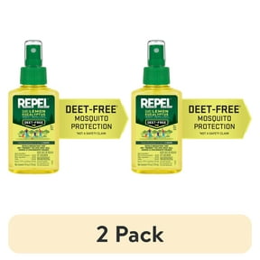 (2 pack) Repel Plant-Based Lemon Eucalyptus Insect and Mosquito Repellent, DEET-Free Bug Spray, 4 Oz