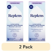 2 pack Replens Long Lasting Vaginal Moisturizer with Reusable Applicator, 14 Applications